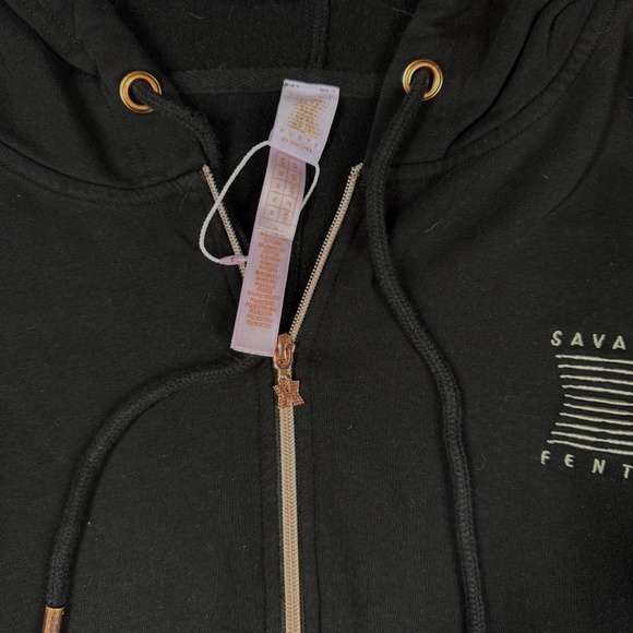 Savage X Fenty Black Hooded Jumpsuit Women’s 2X Plus Size One Piece Zip Up - Picture 4 of 9